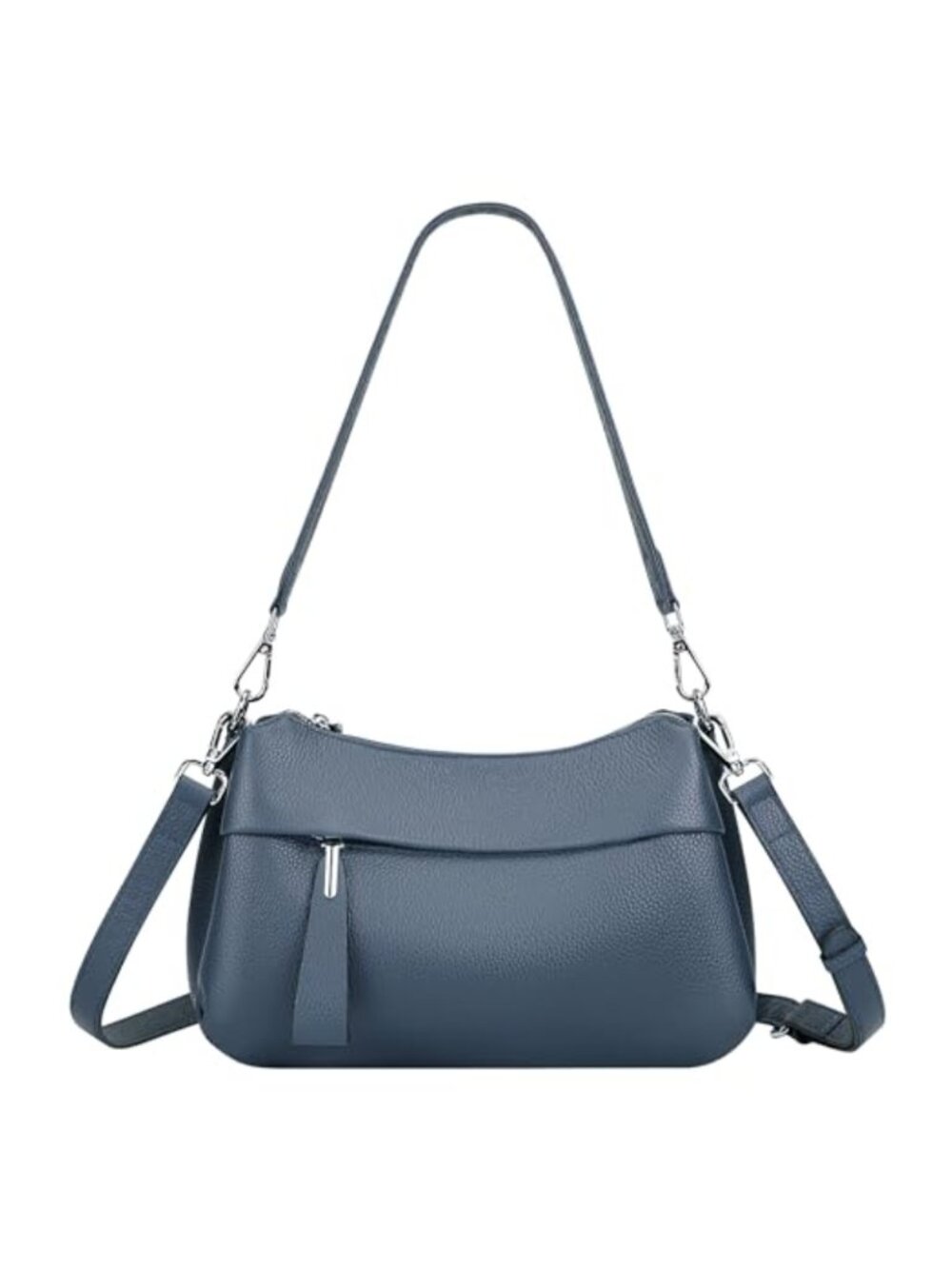 Genuine Leather Crossbody Bag Multi Pocket Shoulder Purse for Women